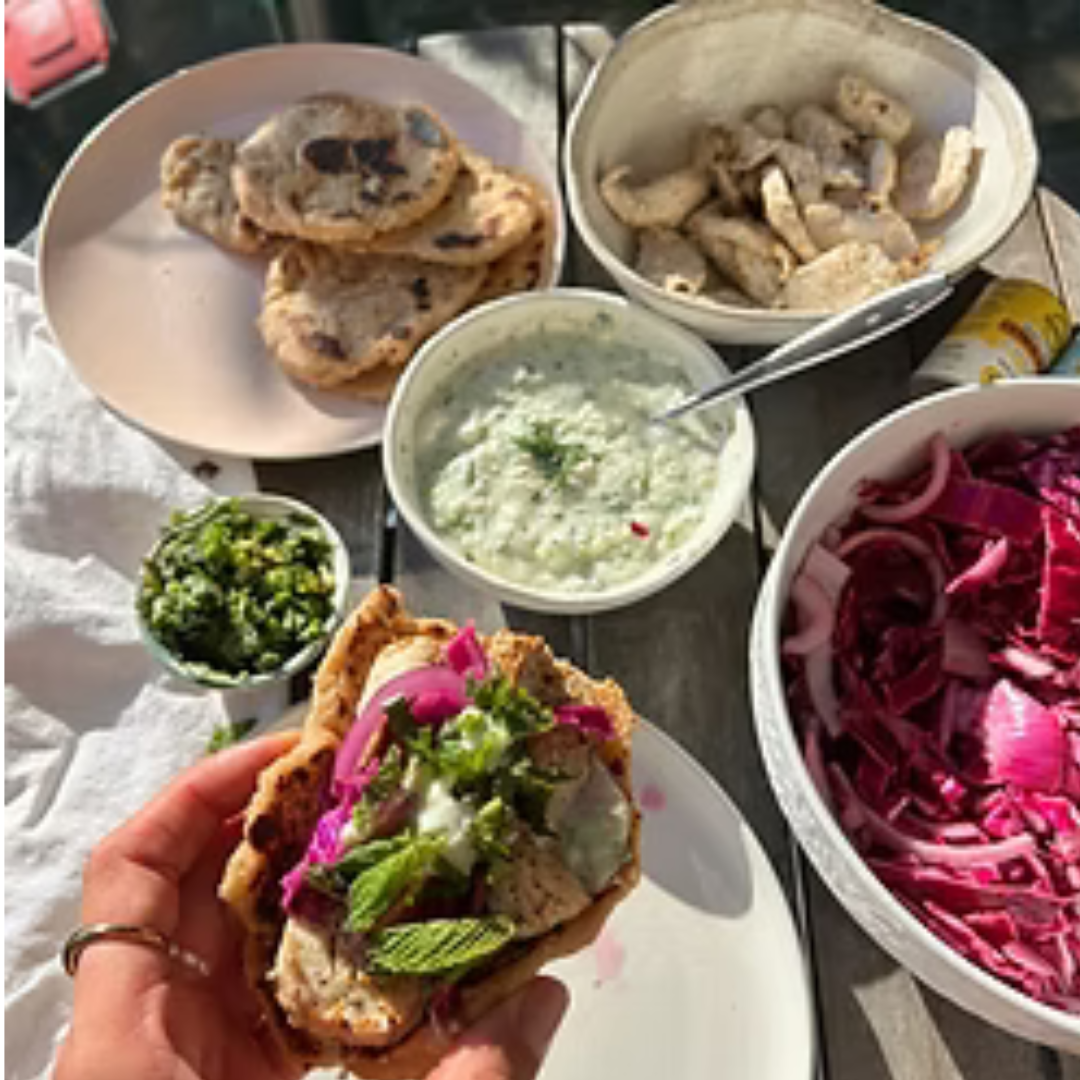 CHICKEN GREEK PITAS