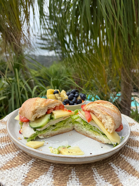 Turkey Roll with fruit salad
