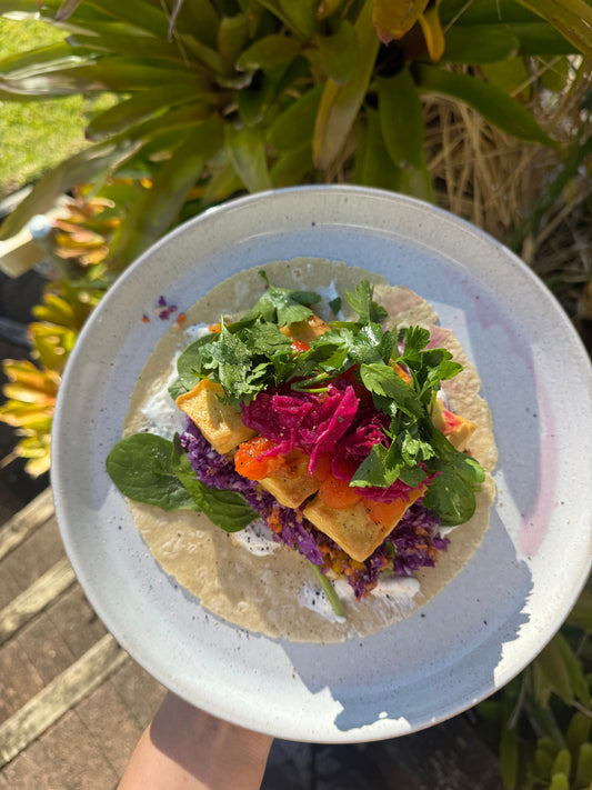 Seasonal Tofu + Veggie Wrap