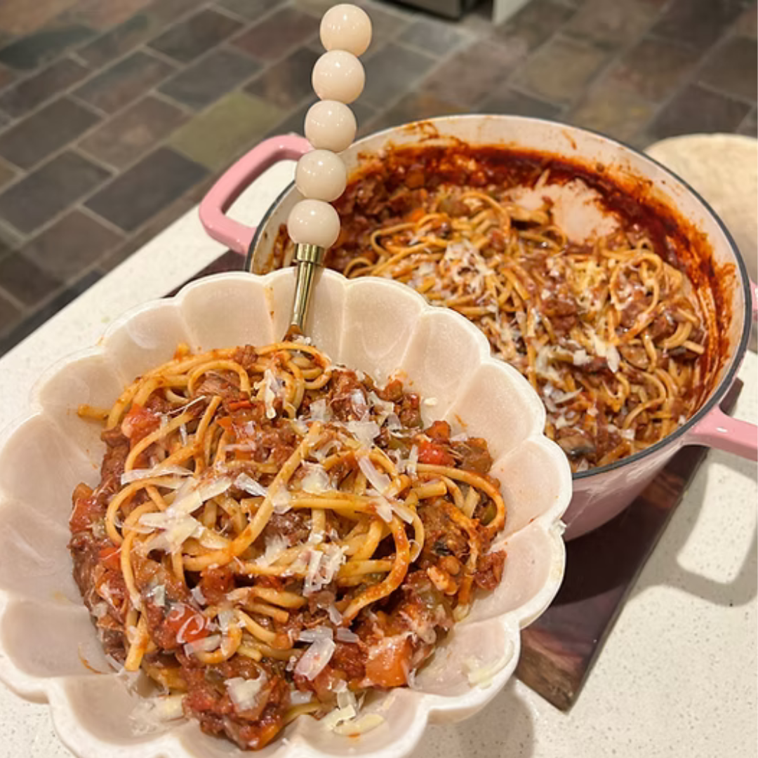 SLOW COOKED BEEF AND VEGGIE PASTA