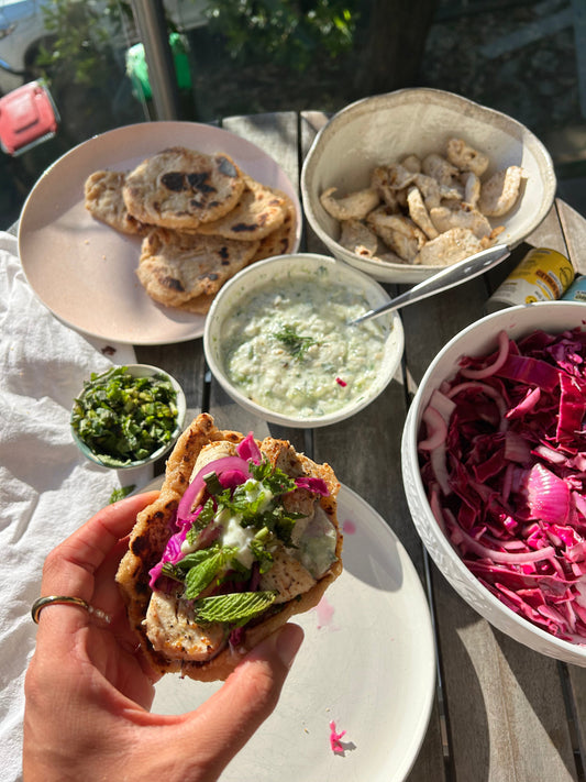 CHICKEN GREEK PITAS