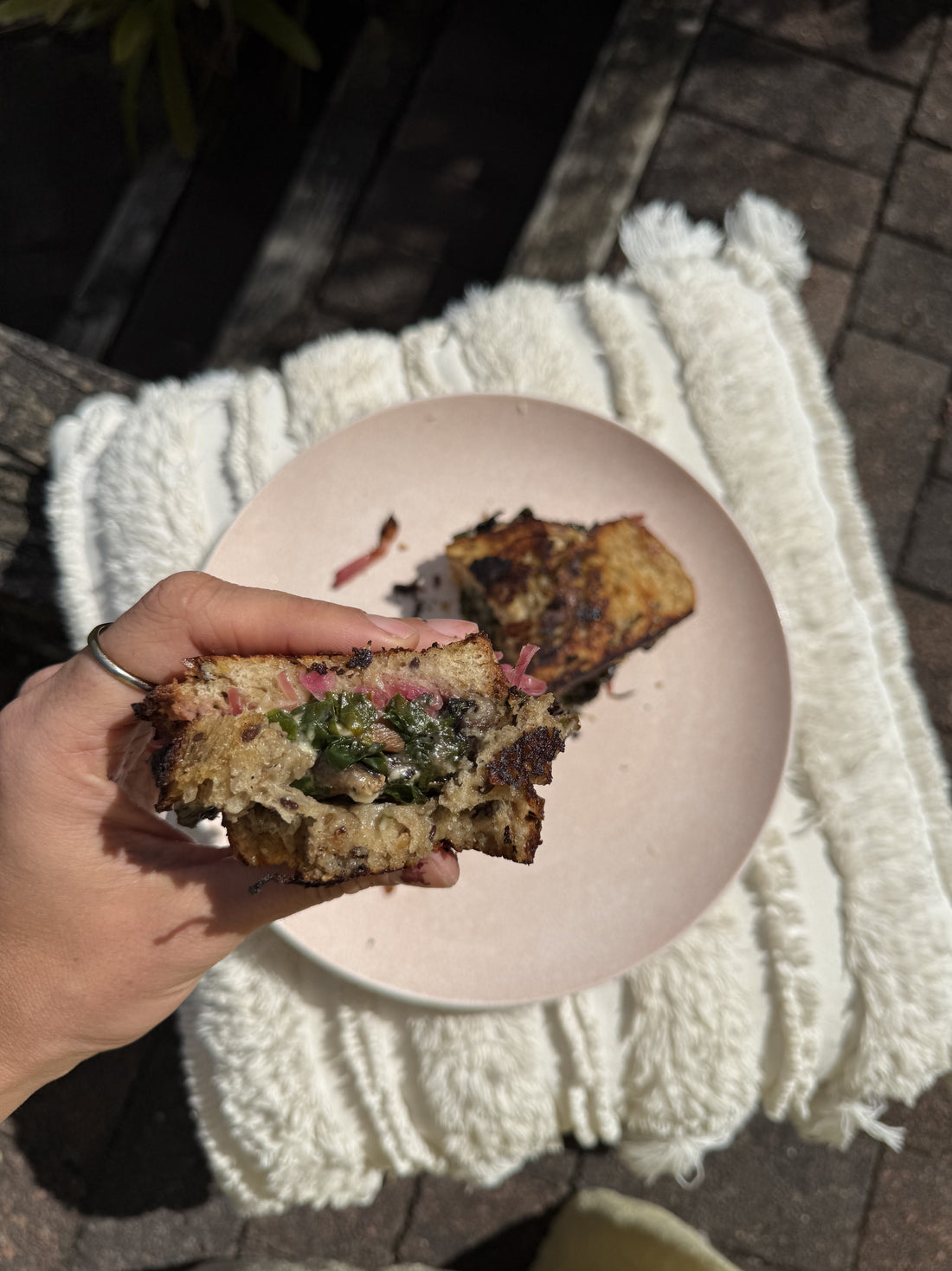 THREE CHEESE MUSHROOM TOASTIE
