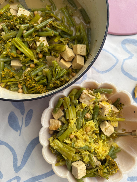 Quick Green Tofu Curry