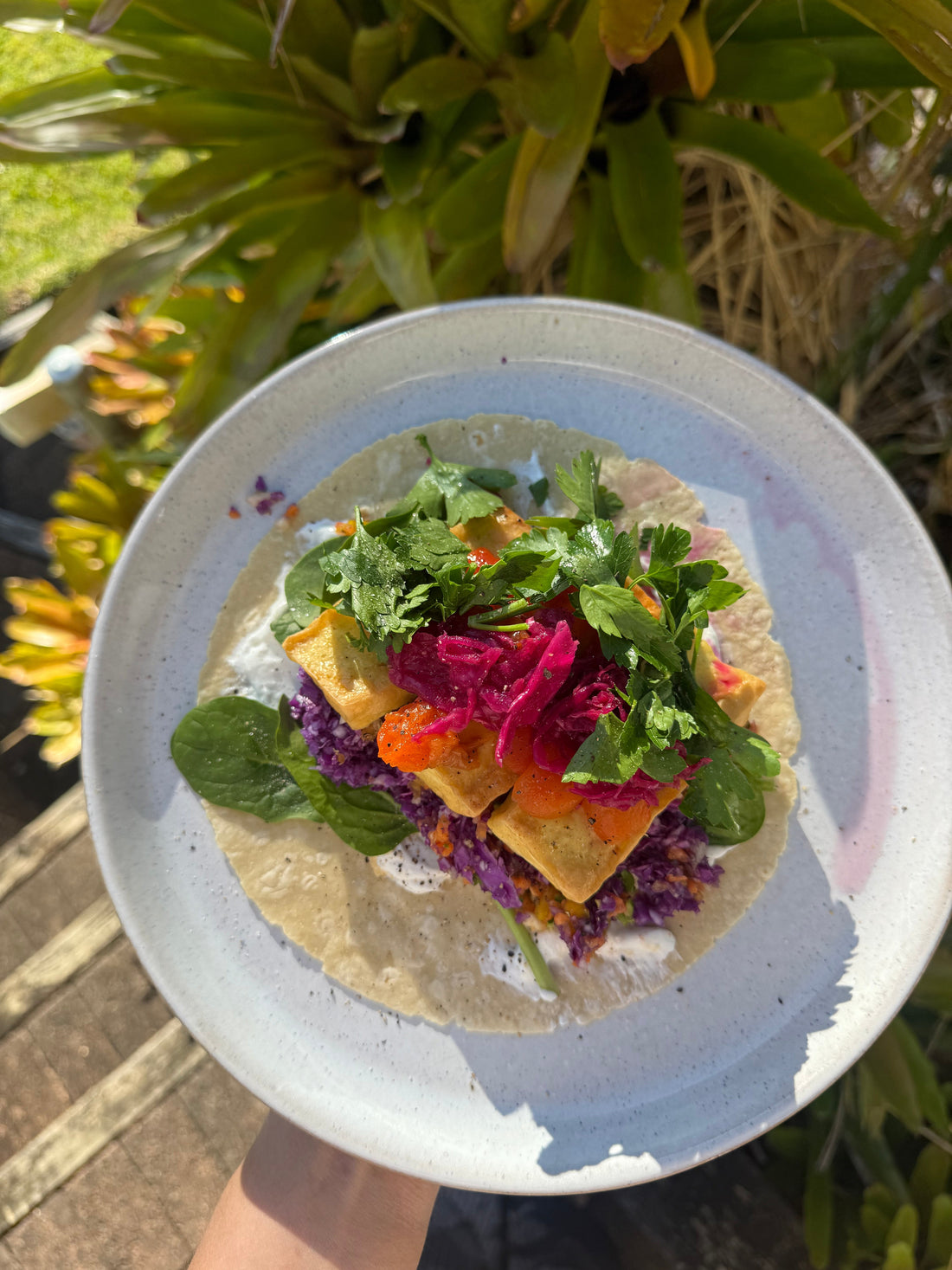 Seasonal Tofu + Veggie Wrap